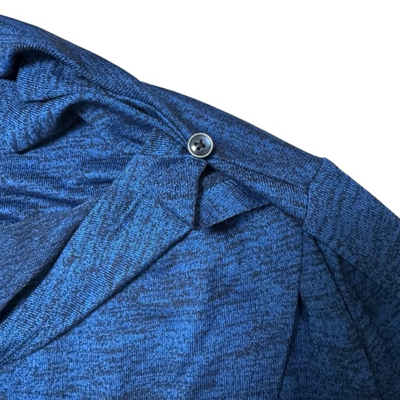 Betabrand Women’s MED Blue & Black Heather Wrap Tunic - Picture 4 of 9